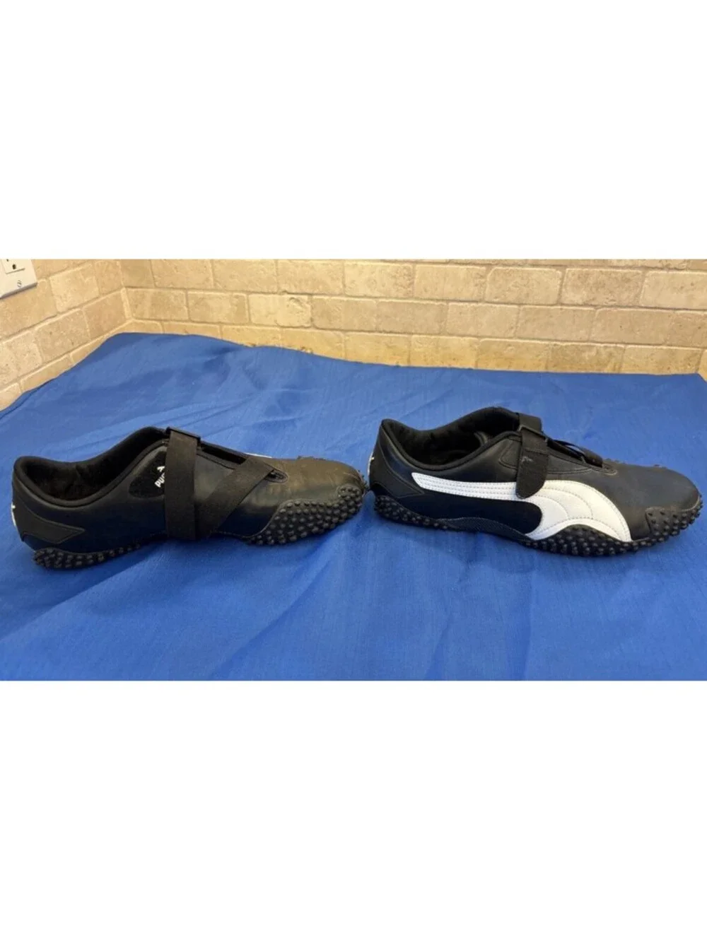 VTG Puma Mostro OG Premium LEATHER Black White Y2K Archive Spikes Men’s Size 10